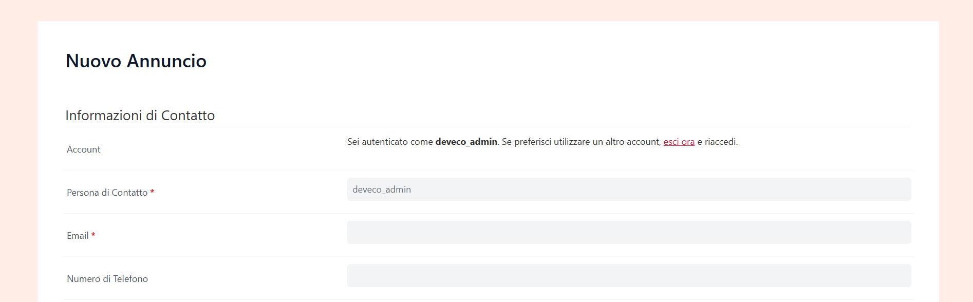 Informazioni di Contatto